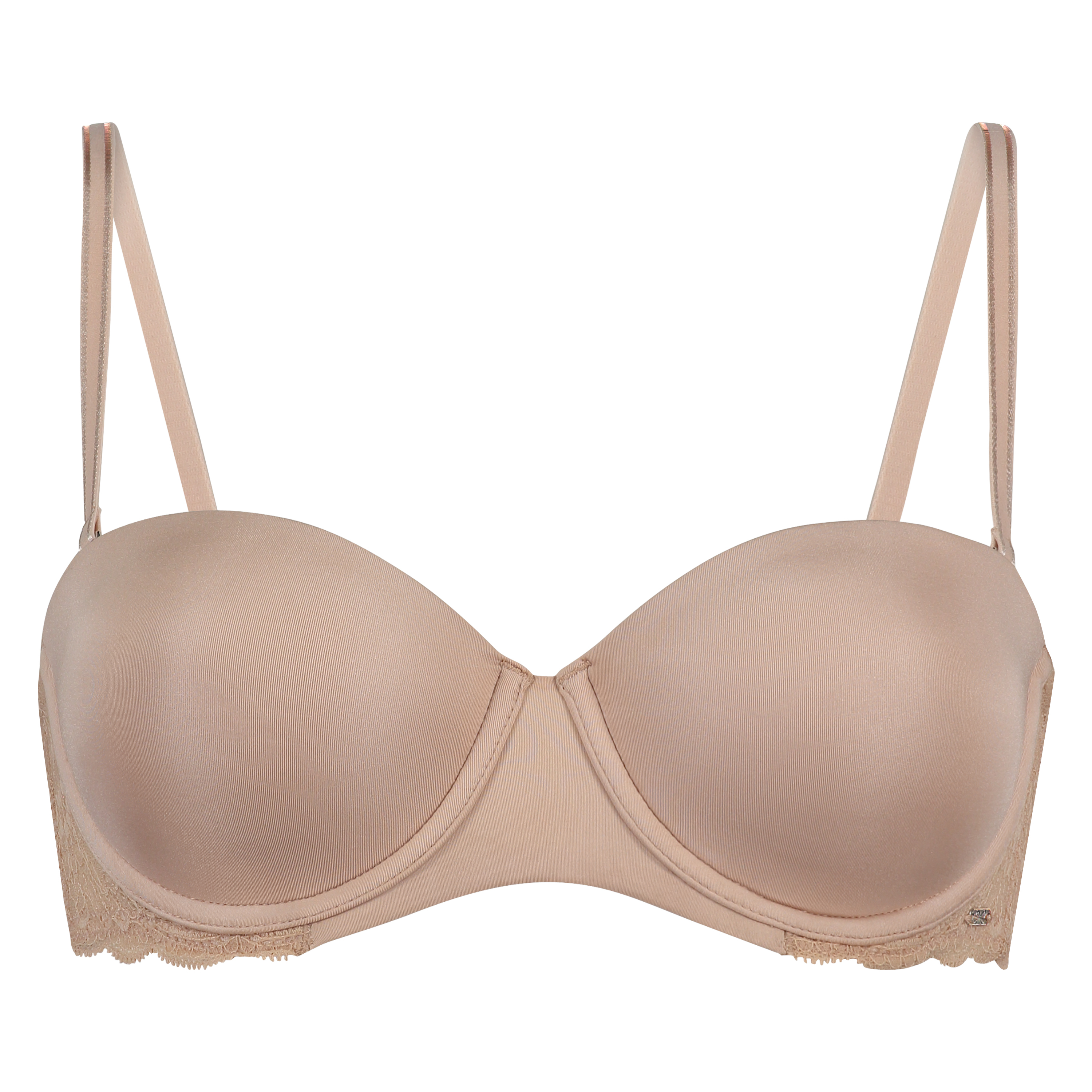 Angie Padded Strapless Underwired Bra, Beige, main