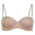 Angie Padded Strapless Underwired Bra, Beige