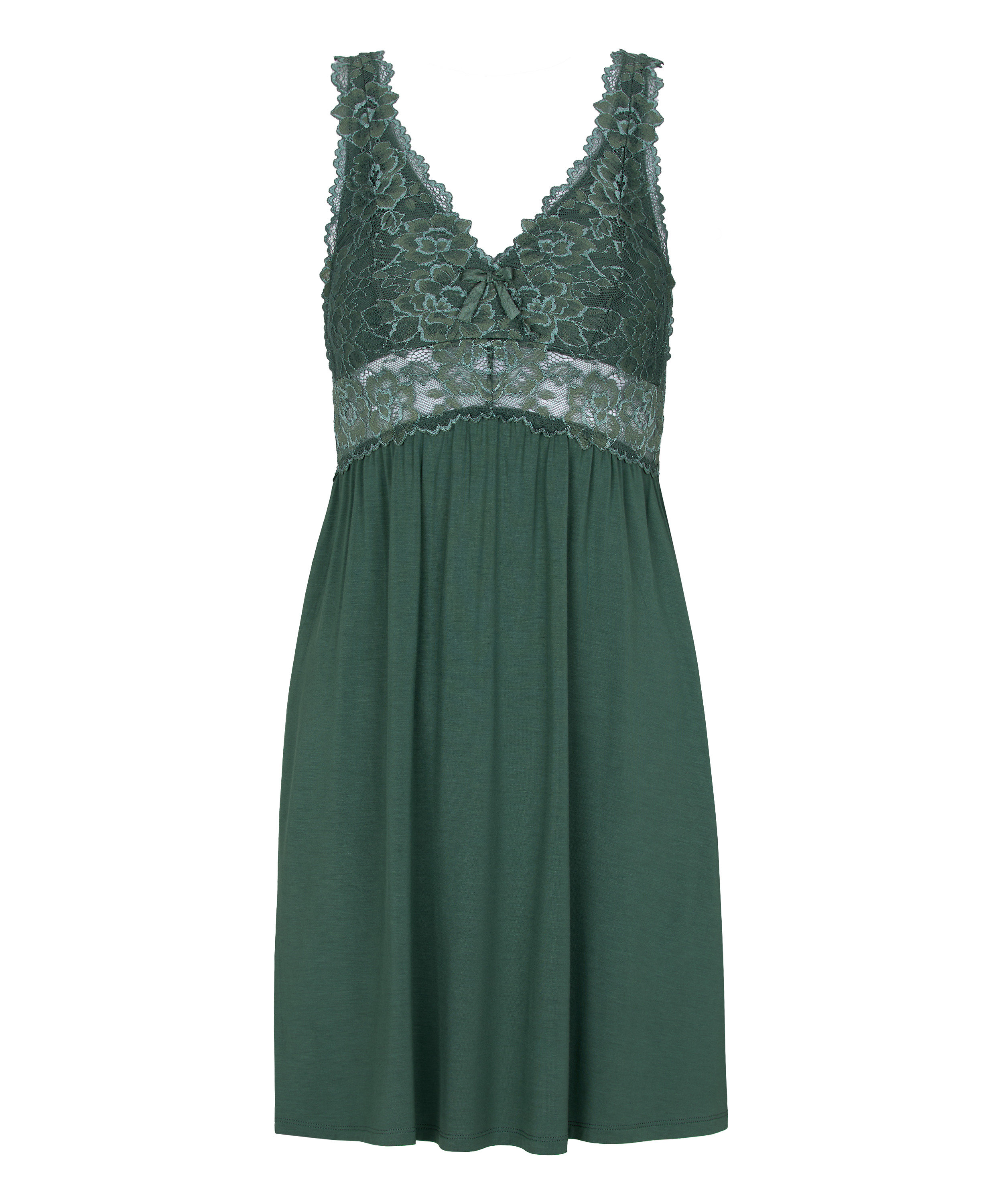 Nora Lace Slip Dress, Green, main