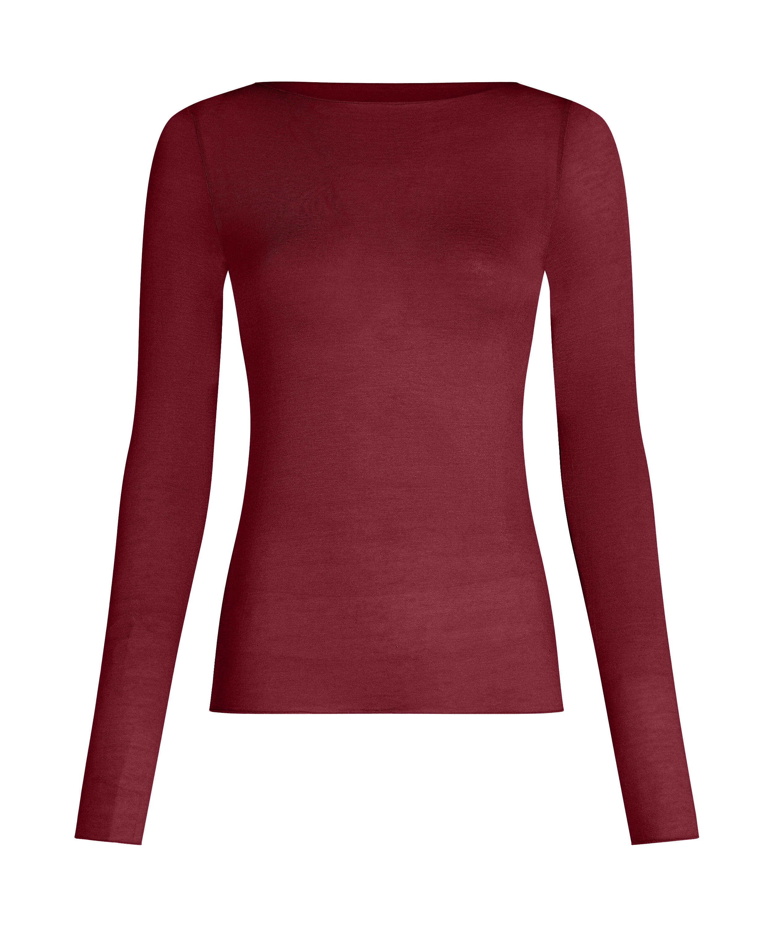 super soft Boatneck Shirt with Cashmere, Red