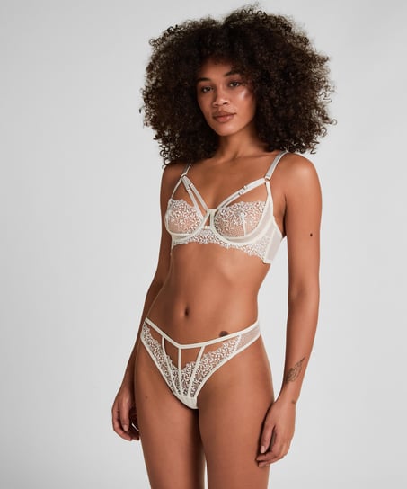 Kristina Non-Padded Underwired Longline Bra, White