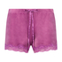 Velvet lace shorts, Purple