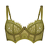 Amelie Non-Padded Underwired Longline Bra, Green