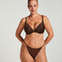 Smooth Padded Underwired Push-Up Bra, Brown