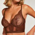 Honey Non-Padded Longline Underwired Bra, Brown