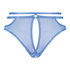 Pleasure Open-Crotch Brazilian Knickers, Blue