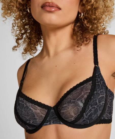 Azula Non-Padded Underwired Bra, Gray