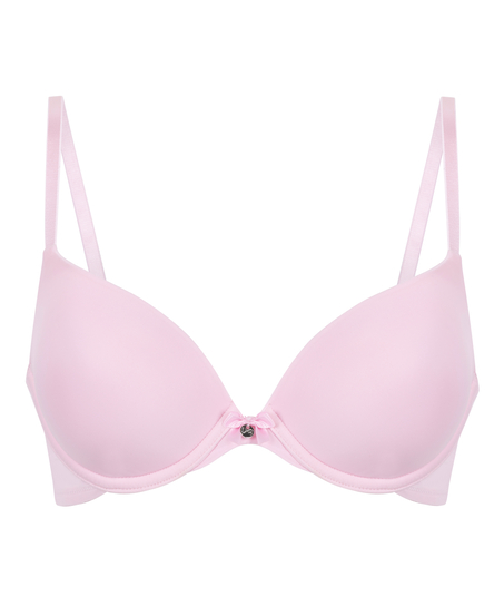 Plunge Padded Underwired Bra, Pink