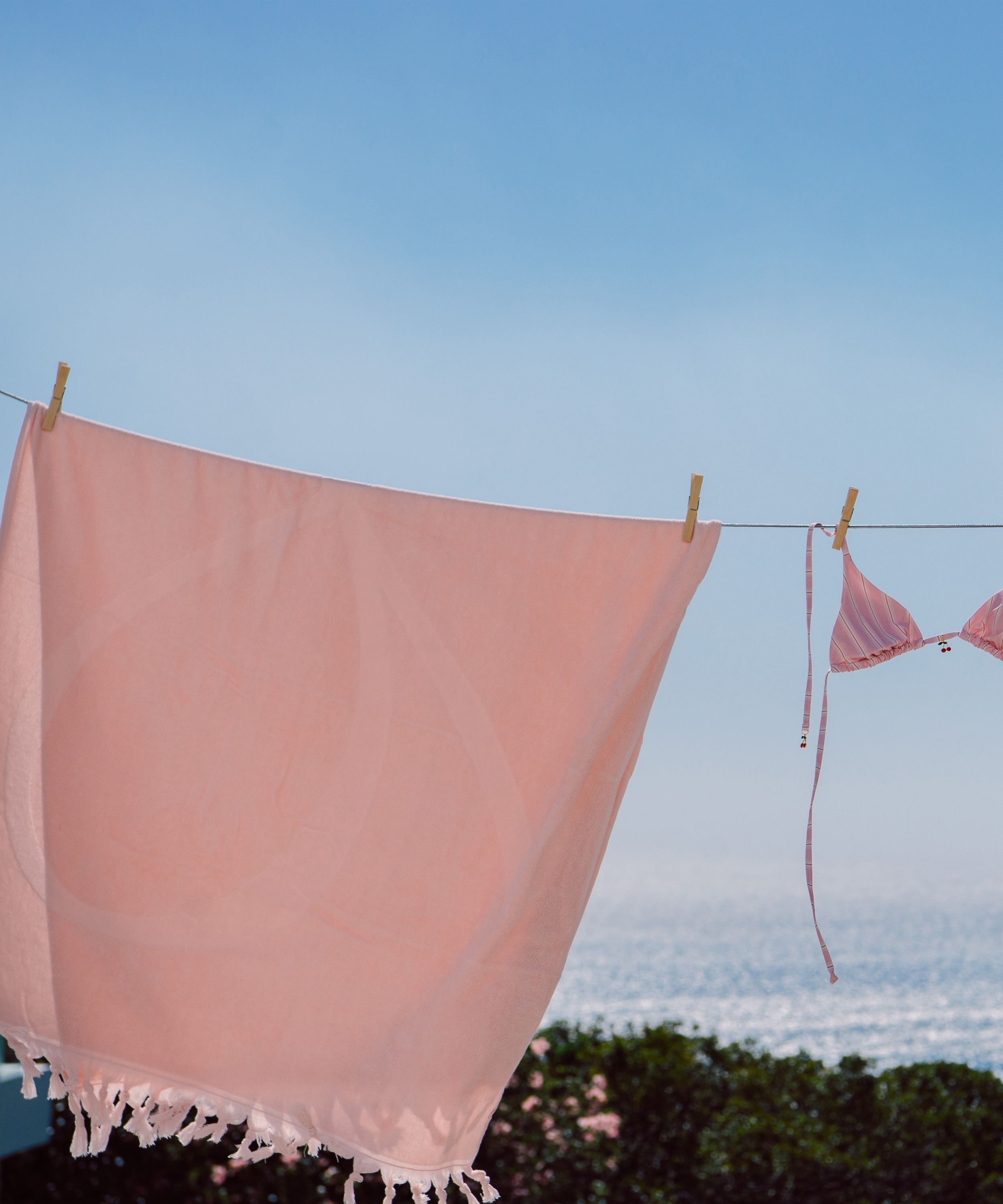 BRANDED COTTON TOWEL, Pink, main