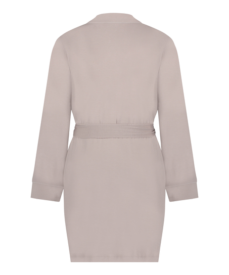 Short Jersey Robe Essentials, Beige