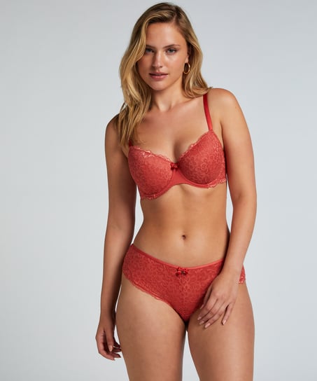 Marine Padded Underwired Bra, Red