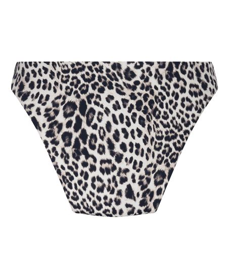Highleg Bikini Bottom Leopard, Black