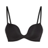 Deep-V Padded Underwired Push-Up Bra, Black