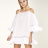 Off Shoulder Tunic, White