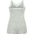 Lace Jersey  Pyjama Set, Green