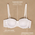Angie Padded Strapless Underwired Bra, White