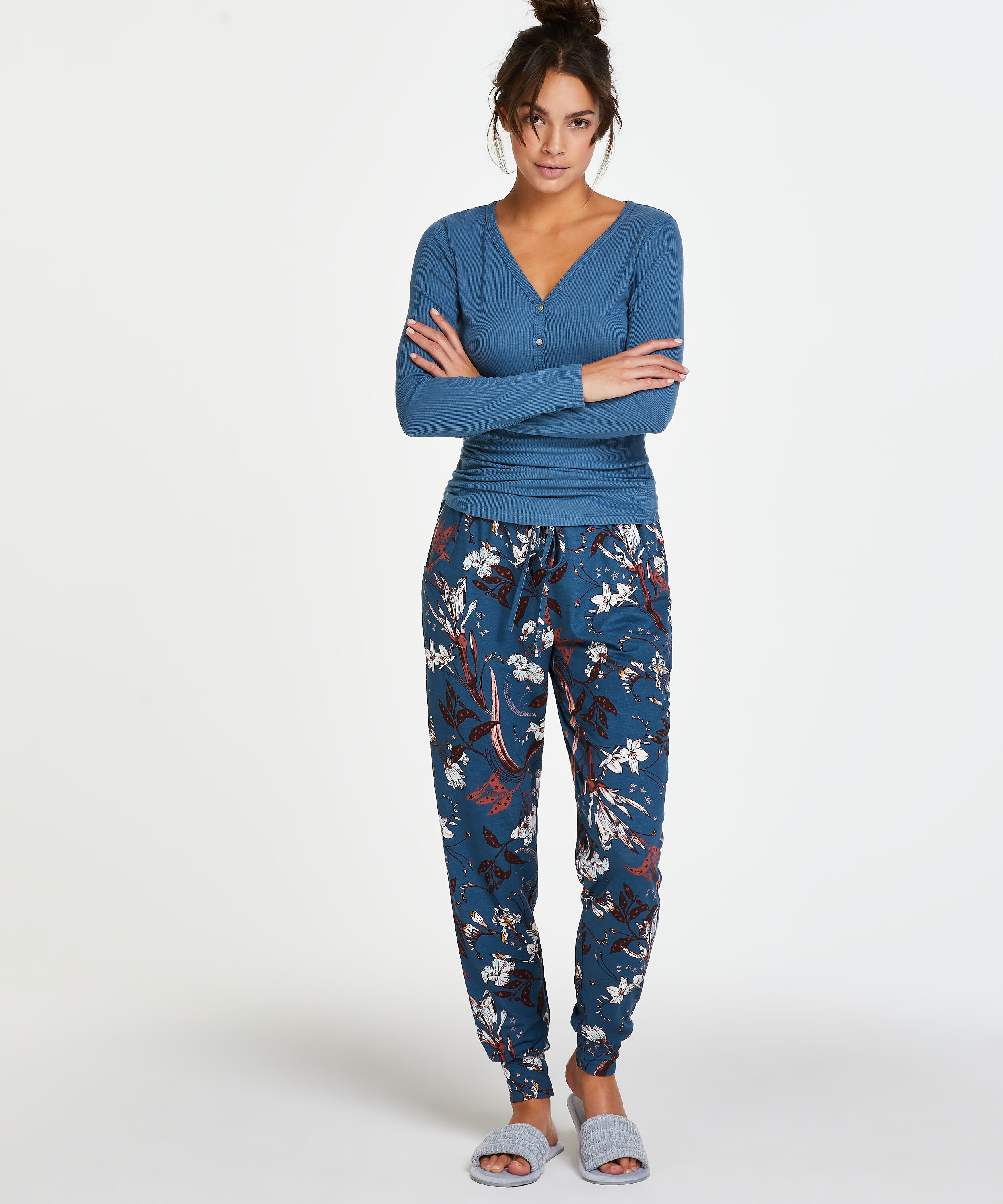 Jersey Pyjama Bottoms, Blue
