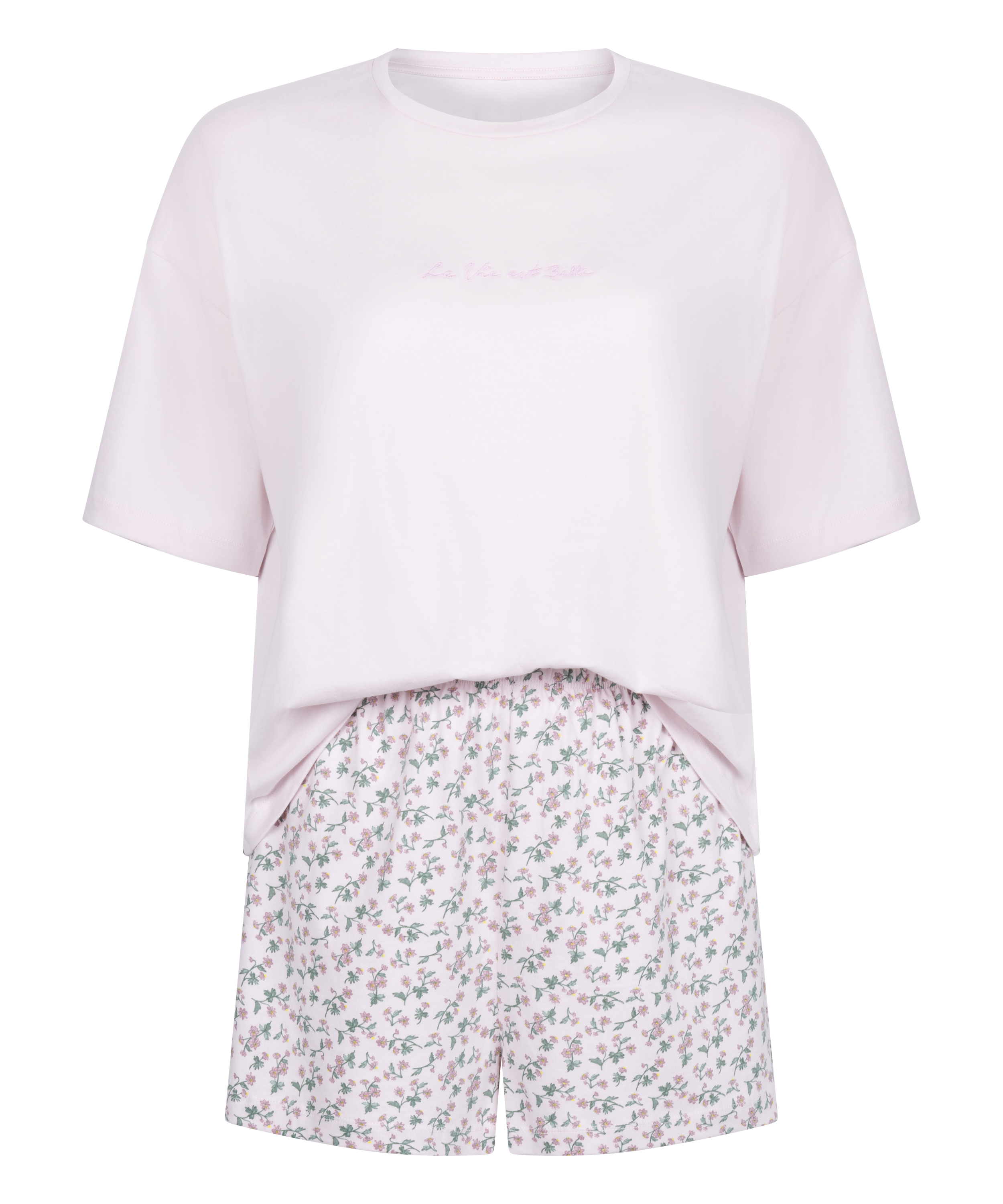 Pyjama Set Cotton Jersey Short, Purple, main