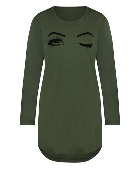 Round Neck Nightshirt, Green