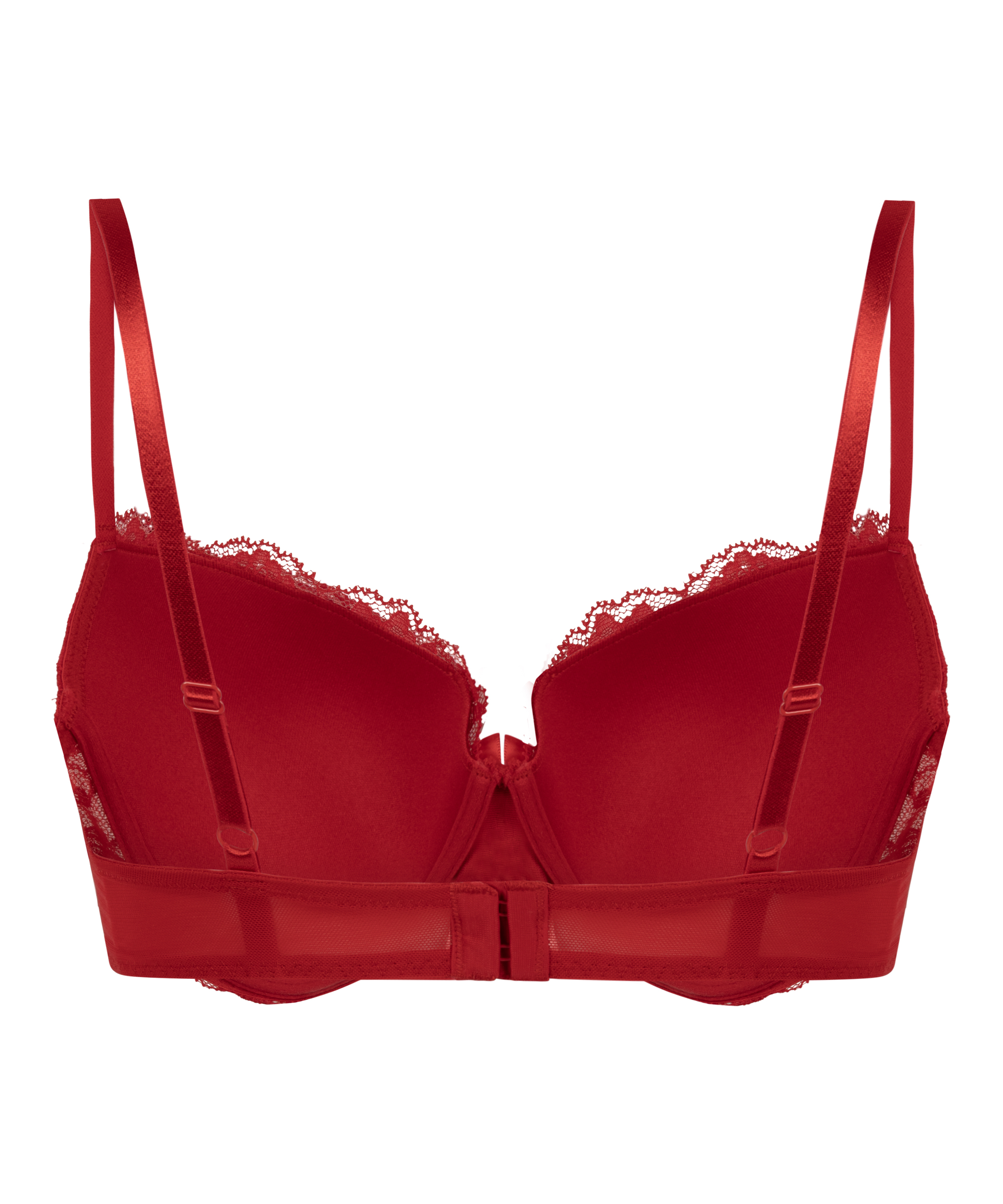 Teddy Padded Underwired Bra, Red, main