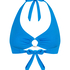 Porto Halter Bikini Top, Blue