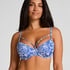 Cancun Padded Bikinitop, Blue