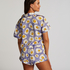 Satin Short-Sleeved Jacket, Purple