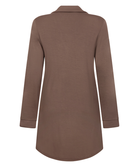 Essential Jersey Shirtdress, Brown