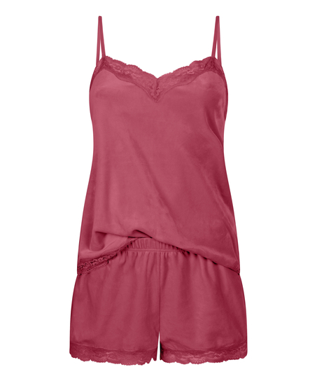 Velours Pyjama Set, Pink