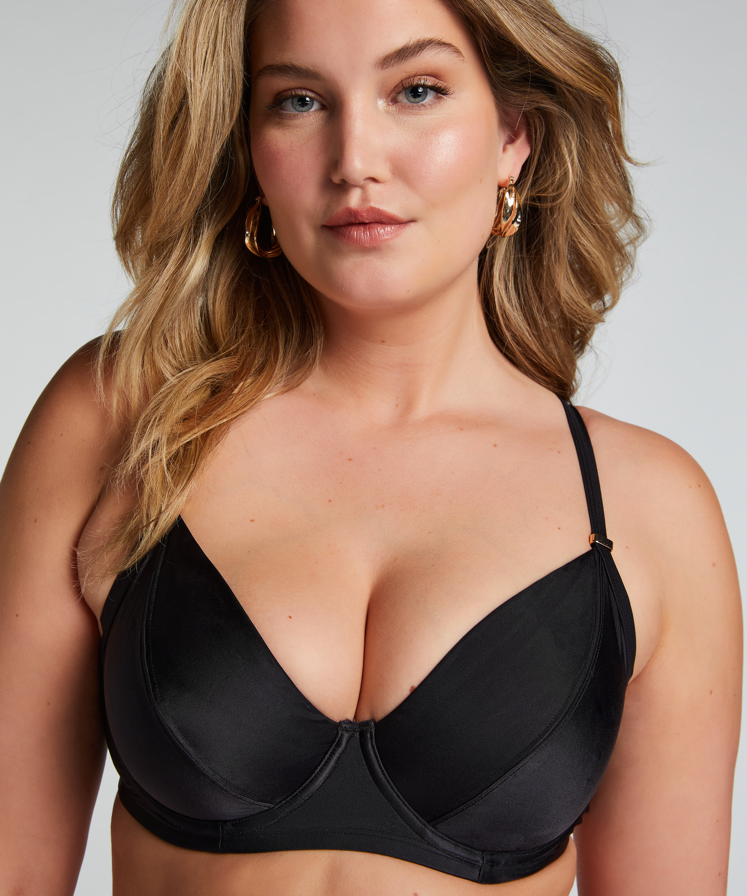 Luxe Bikini Top, Black, main