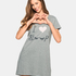 Nightshirt V-neck, Gray