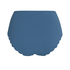 Scallop High Waist Rio Bikini Bottom, Blue