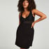 Nora Lace Slip Dress, Black