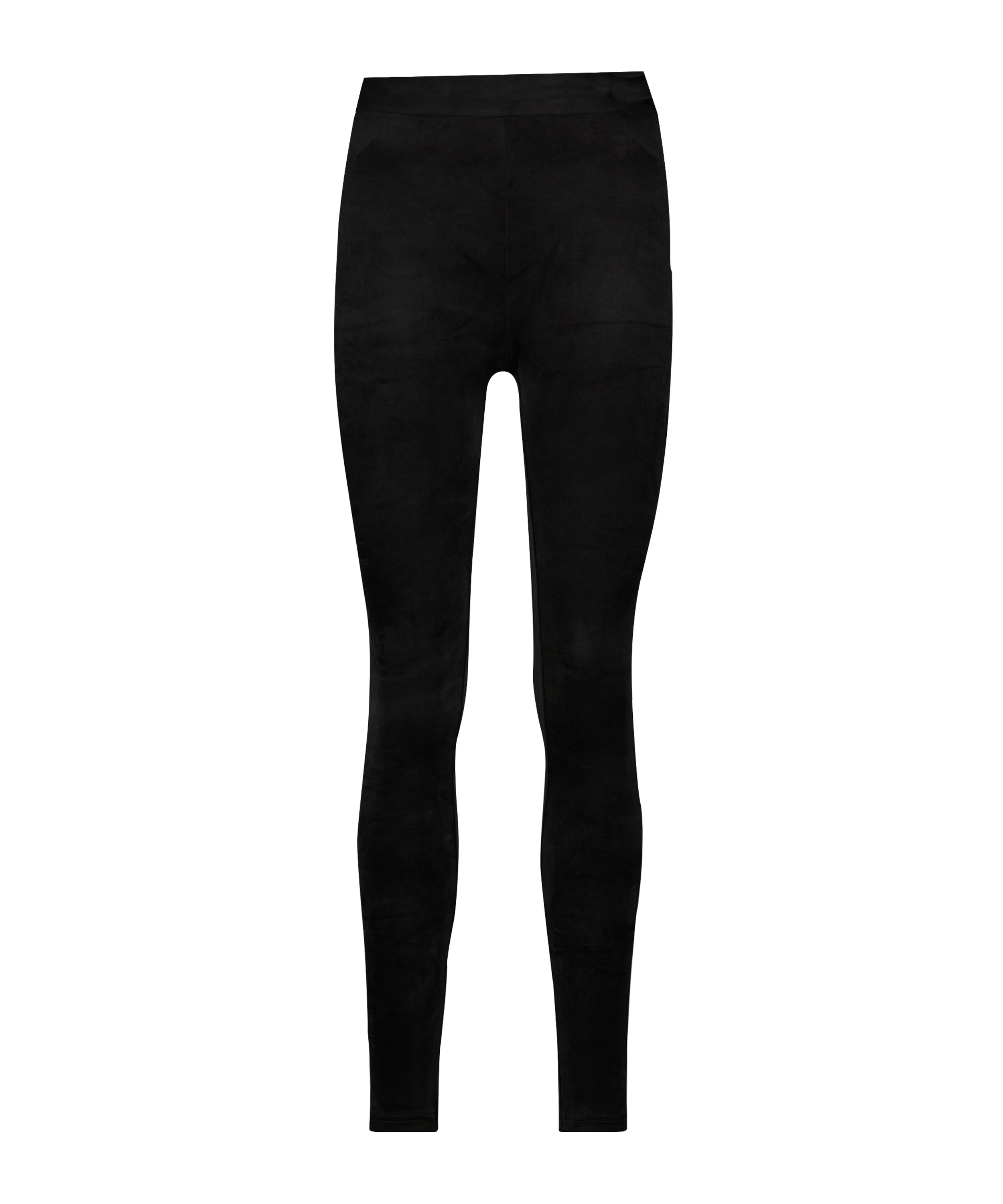Velour leggings, Black, main