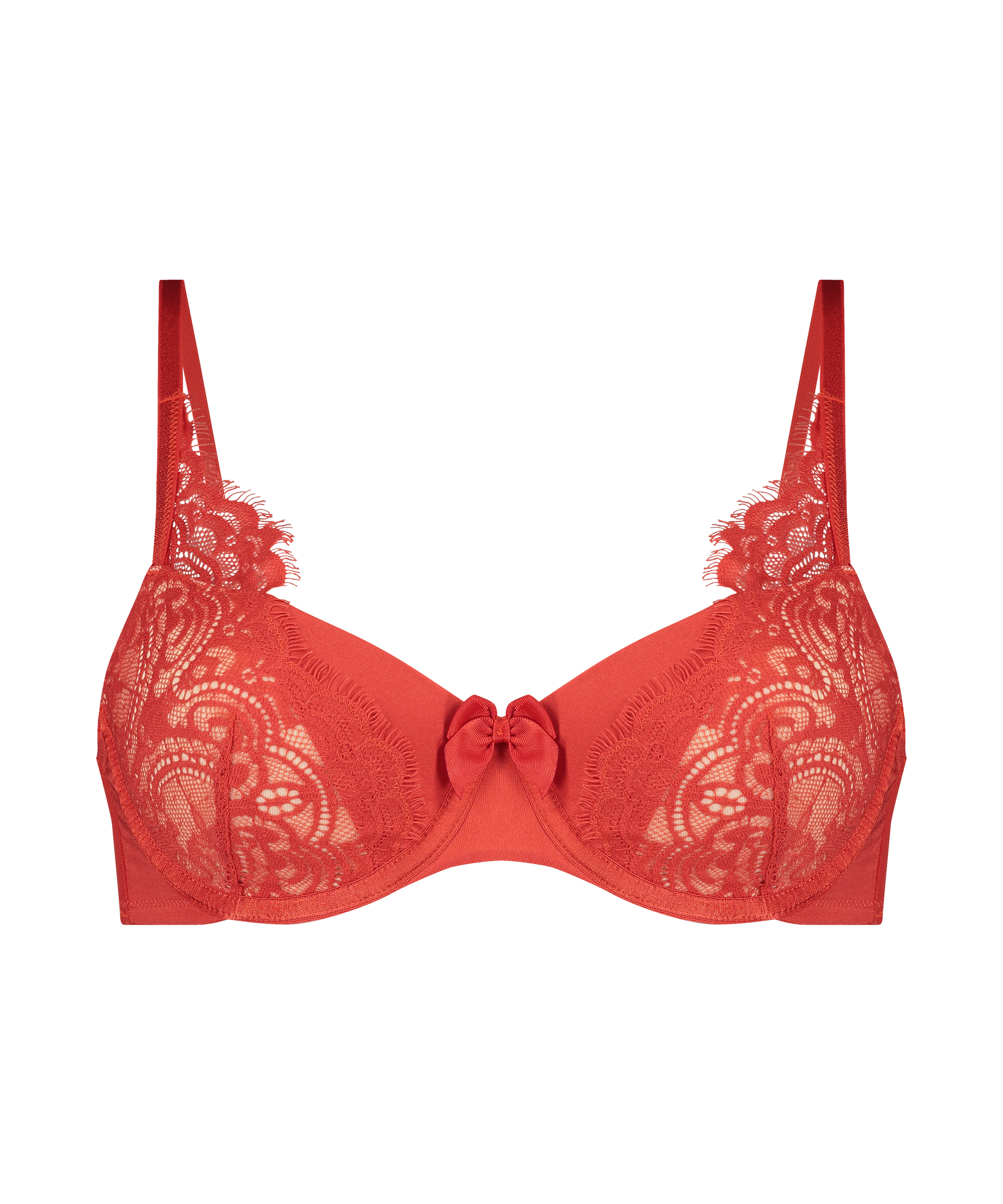 Kat padded underwired bra, Red, main