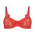 Kat padded underwired bra, Red