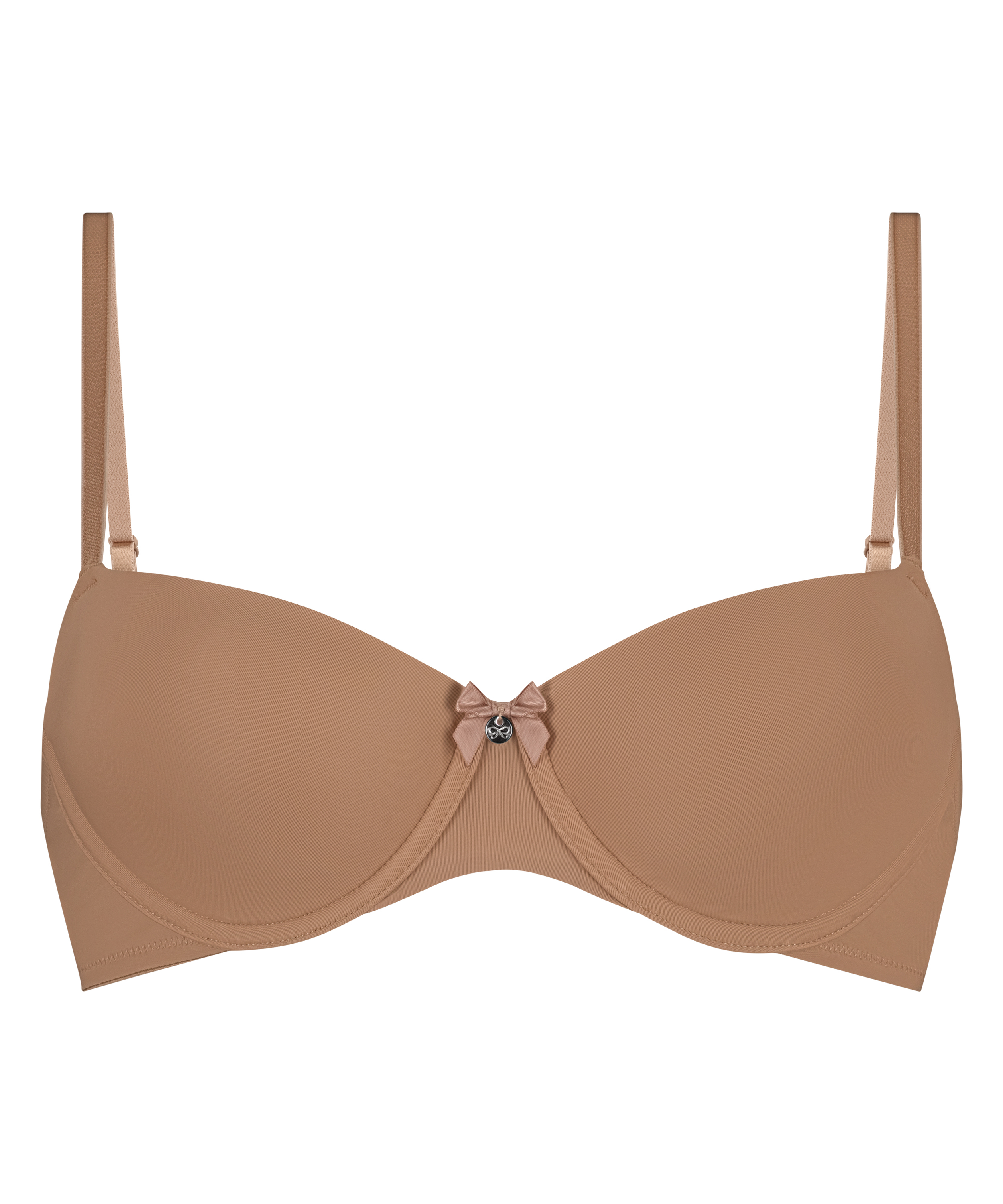 Demi Padded Underwired Bra, Brown, main
