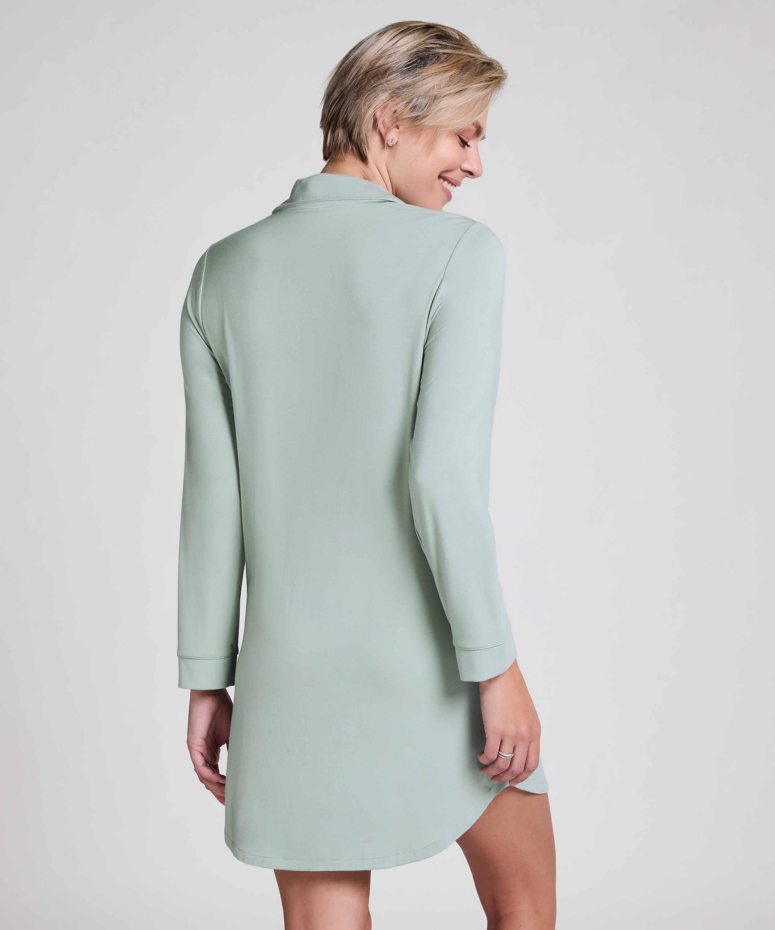 Essential Jersey Shirtdress, Green, main