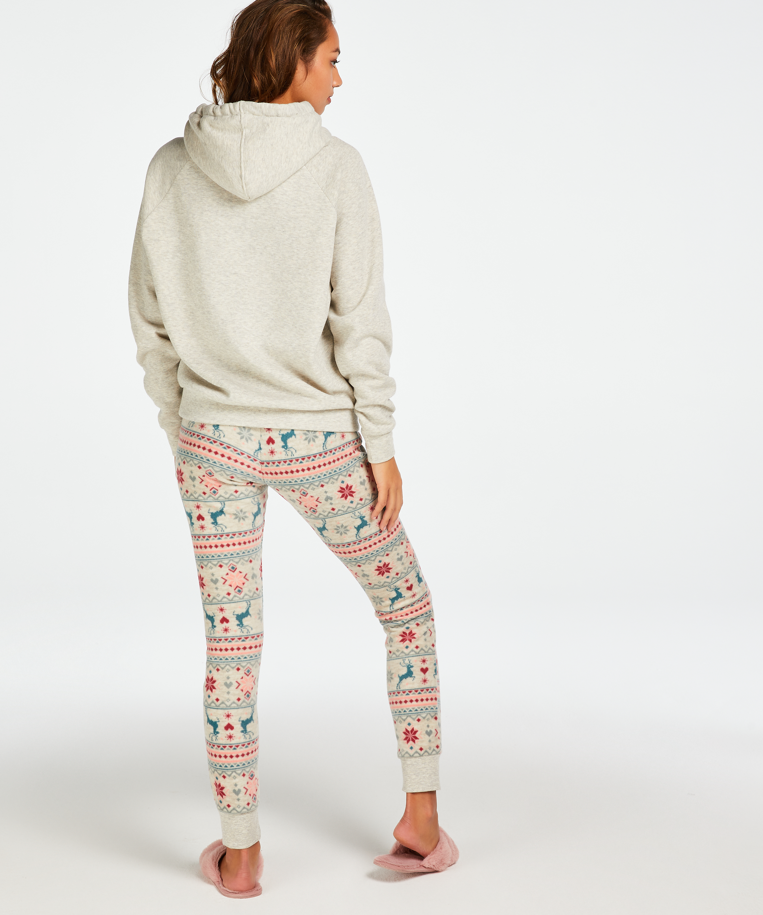 Longsleeved Hoodie, Beige, main