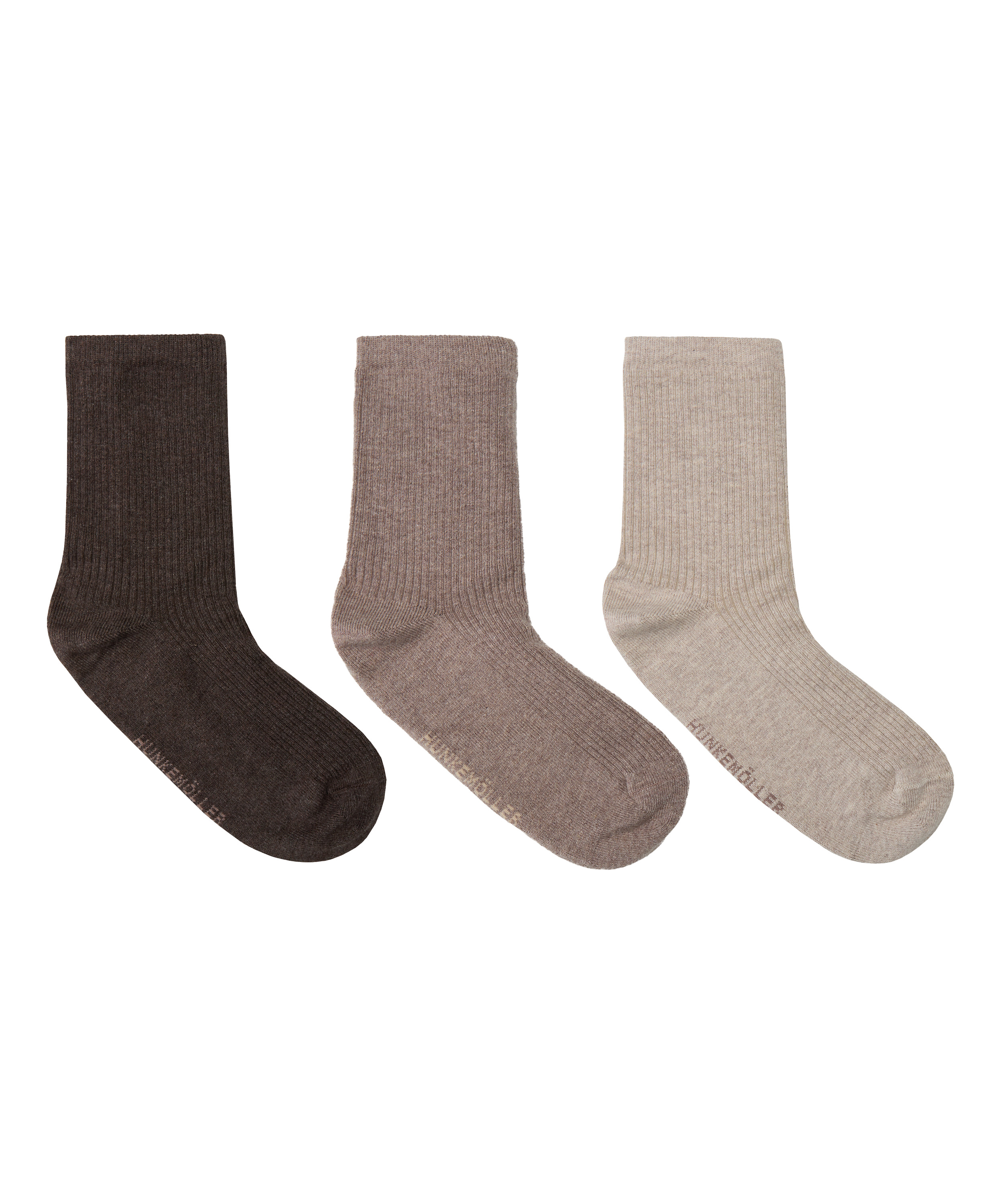 3-Pack Cotton Crew Socks, Orange, main