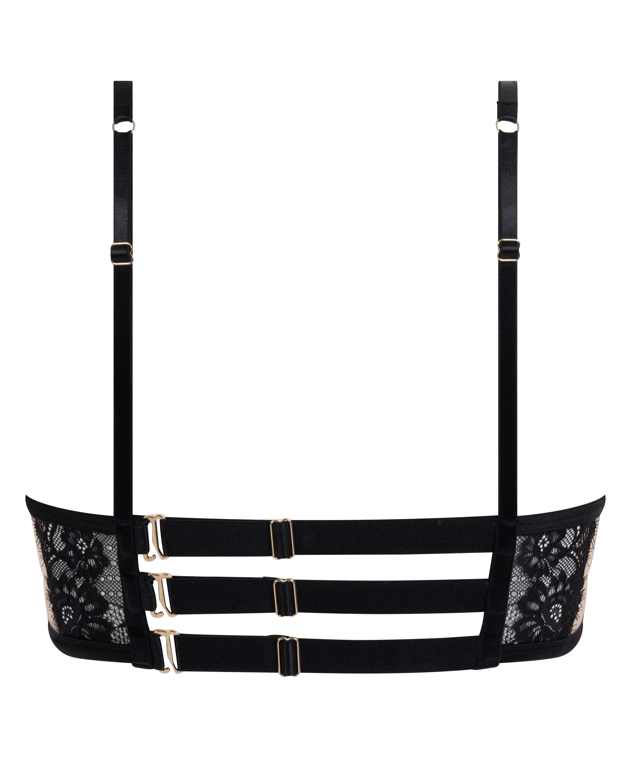 Nisha Non-Padded Underwired Longline Bra, Black, main