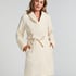 Fleece Bathrobe, White