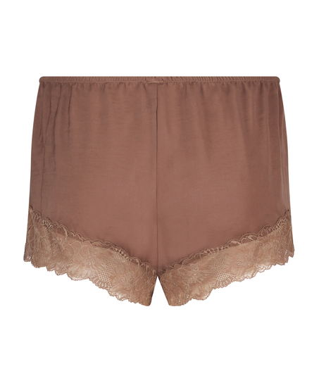 Satin Shorts, Brown