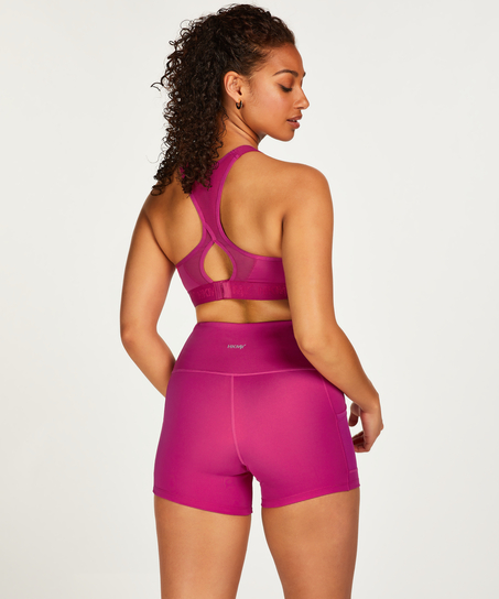 HKMX The Crop Logo Sports Bra Level 1, Pink