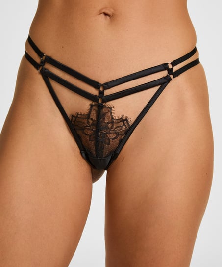 Highleg Thong Bea, Black