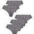 5-pack Invisible Lace Back Brazilian, Gray