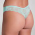 Lace Back Invisible Thong, Blue