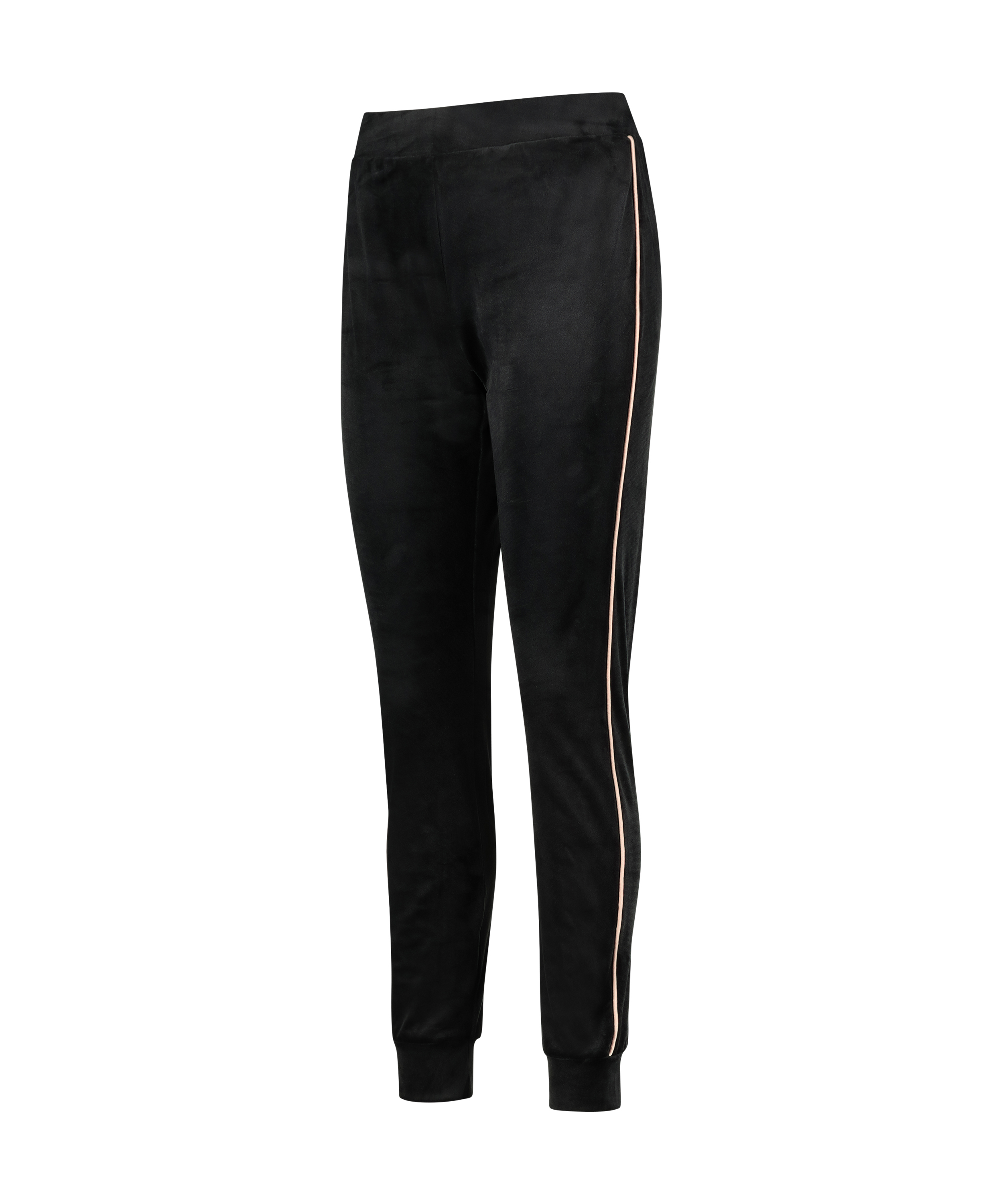 Velours Jogging Bottoms, Black, main