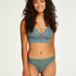 Invisible thong Stripe mesh, Green
