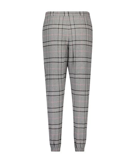 Petite Twill Check Pyjama Pants, Gray